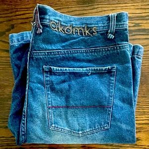Akademiks Jean Shorts Mens 38 Faded Blue AKDMKS Luxury Leisure Travel Streetwear